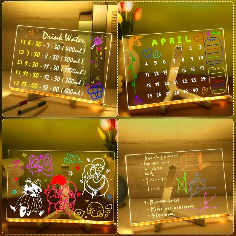 Pizarra de dibujo luminosa LED para niños