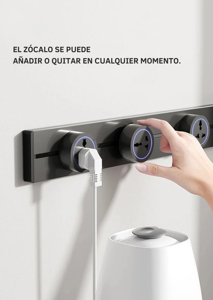 Adaptador giratorio de enchufe de pared móvil extensible 